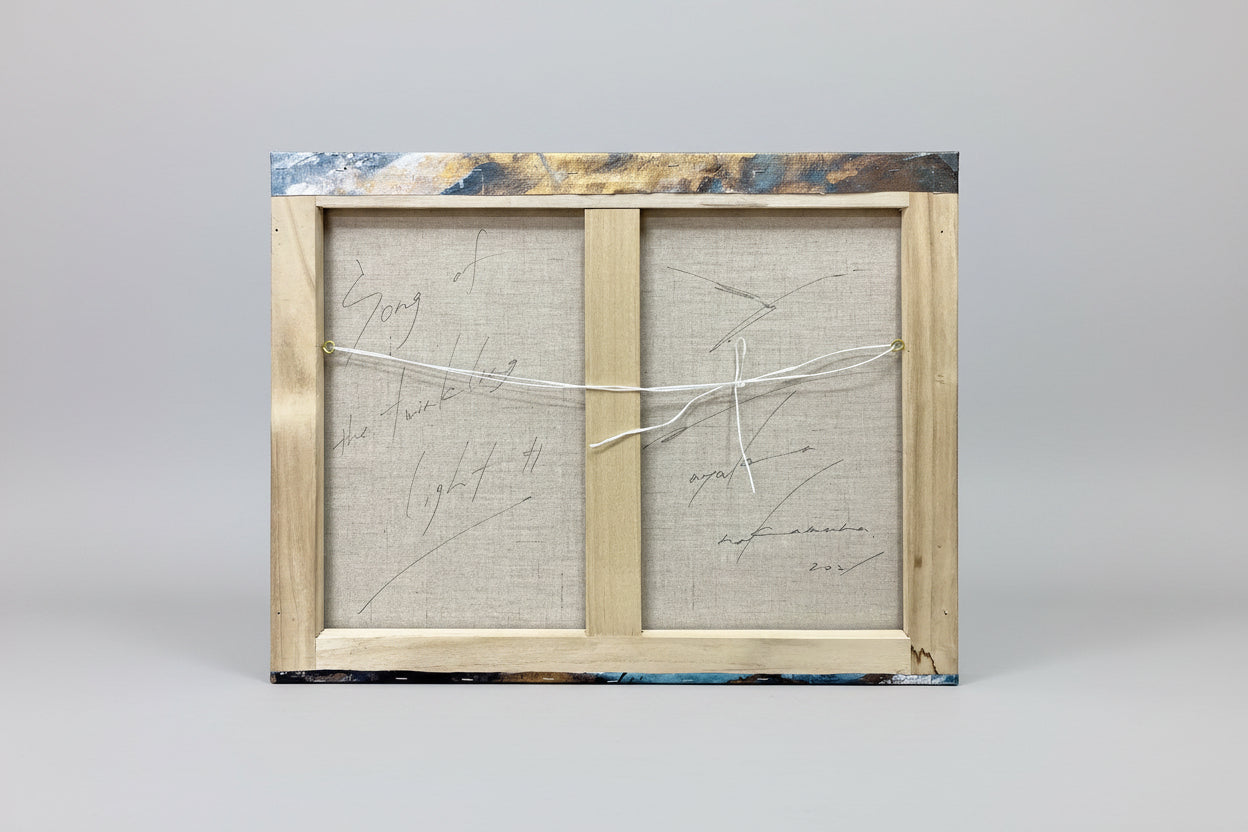 roidworksgallery ayaka nakamura「Song of the twinkling light #1」 アクリル絵の具、メッキ調顏料、キャンバス / Acrylic paint, Plating pigment, Canvas