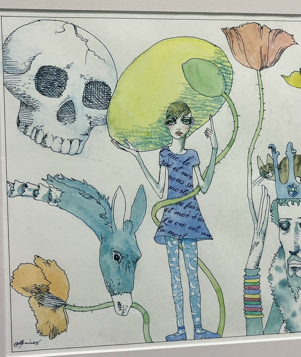 roidworksgallery 宇野亜喜良　ペン・水彩　原画
