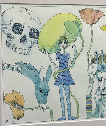 roidworksgallery 宇野亜喜良　ペン・水彩　原画