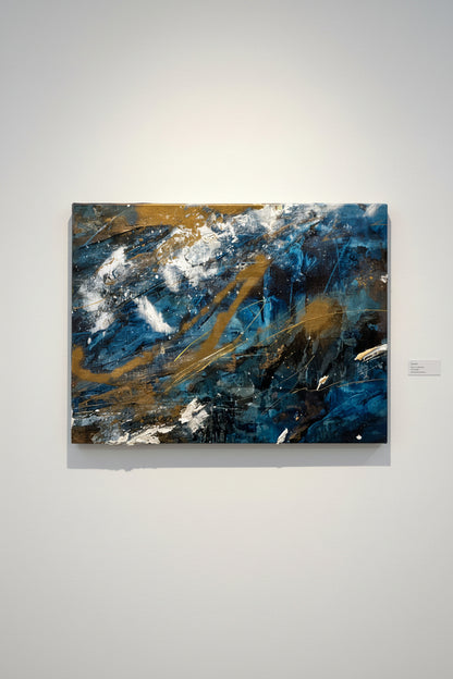 roidworksgallery ayaka nakamura「Song of the twinkling light #1」 アクリル絵の具、メッキ調顏料、キャンバス / Acrylic paint, Plating pigment, Canvas