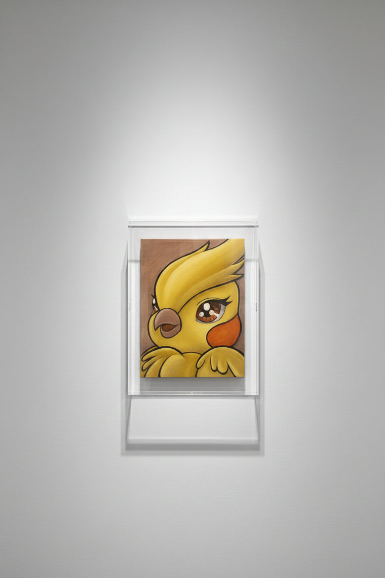 下家杏樹「SMILEY BIRD」油彩・キャンバス 画像1