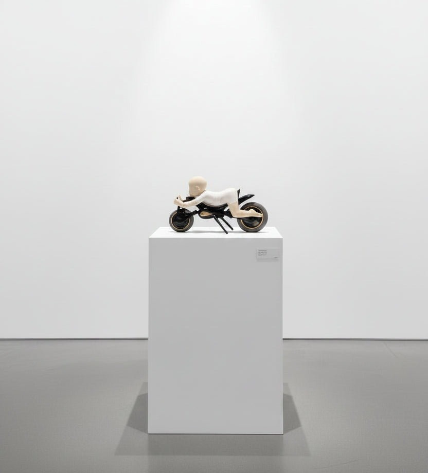 林茂樹「1/2(half)OO」 鋳込み技法、磁器、ボルト、ナット等 / Slip casting, porcelain, bolts, nuts, etc.