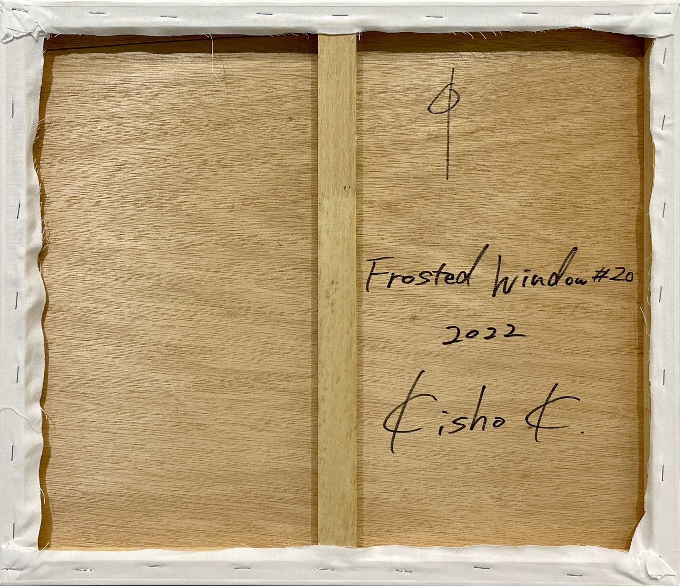 roidworksgallery 角谷紀章「Frosted window #20」 綿布に岩絵具・アクリル絵の具 / Rock pigments and acrylic on cotton