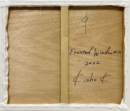 roidworksgallery 角谷紀章「Frosted window #20」 綿布に岩絵具・アクリル絵の具 / Rock pigments and acrylic on cotton