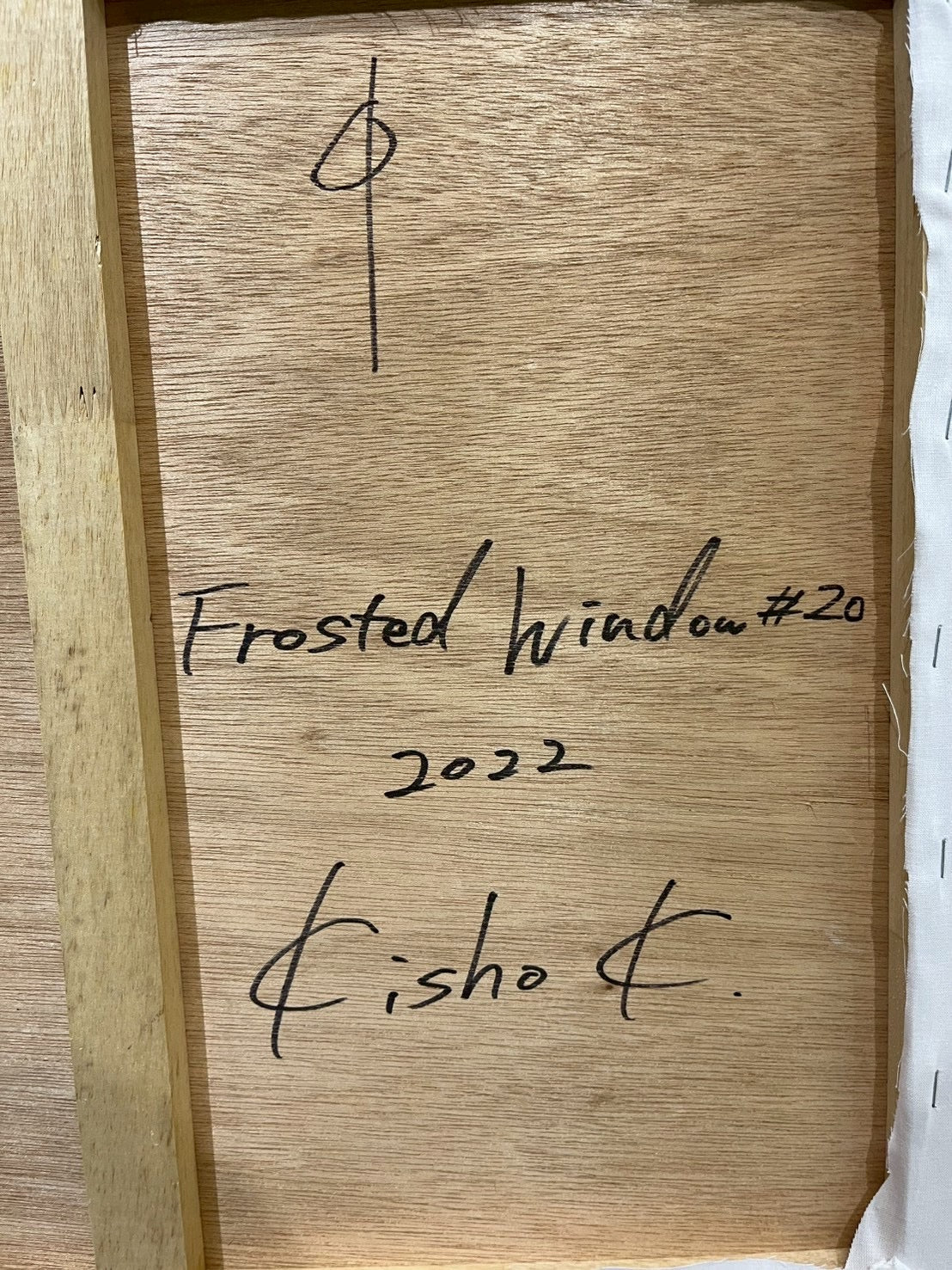 roidworksgallery 角谷紀章「Frosted window #20」 綿布に岩絵具・アクリル絵の具 / Rock pigments and acrylic on cotton