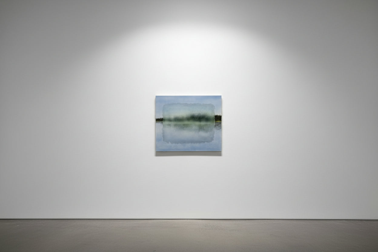 roidworksgallery 角谷紀章「Frosted window #20」 綿布に岩絵具・アクリル絵の具 / Rock pigments and acrylic on cotton