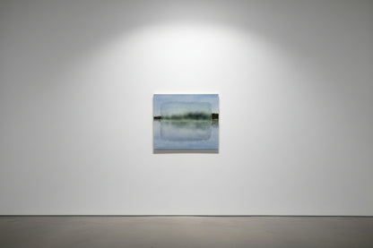 roidworksgallery 角谷紀章「Frosted window #20」 綿布に岩絵具・アクリル絵の具 / Rock pigments and acrylic on cotton