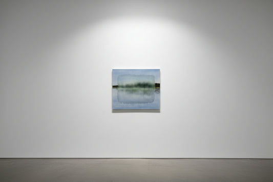 roidworksgallery 角谷紀章「Frosted window #20」 綿布に岩絵具・アクリル絵の具 / Rock pigments and acrylic on cotton