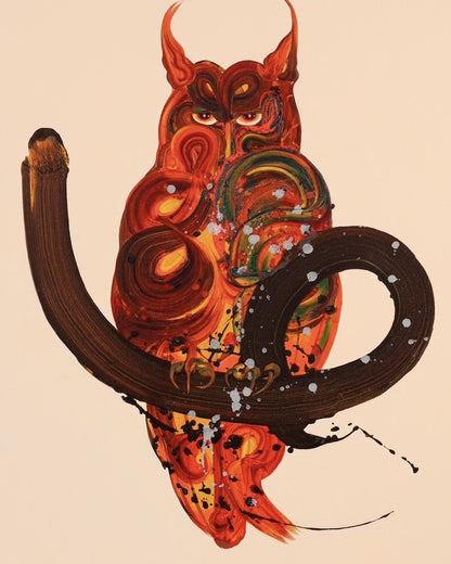 木原千春 木原千春 緋梟 油彩、キャンバス / Oil on canvas