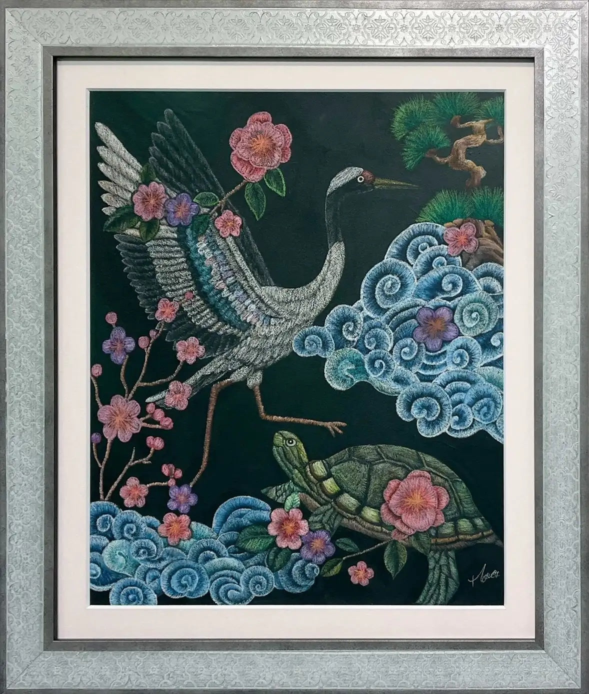 Moeco「Crane and Turtle（鶴亀ピンク）」 作品画像 1