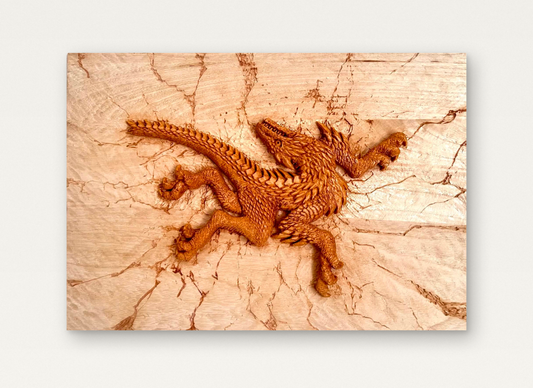 永島信也 永島信也「始祖竜」 シナ・桐（レリーフ作品） / Linden, Paulownia (relief work)