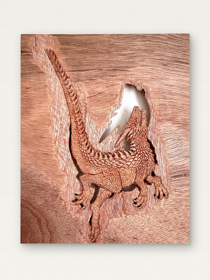 永島信也 永島信也「Tiny dragon」 木（レリーフ作品） / Wood (relief work)