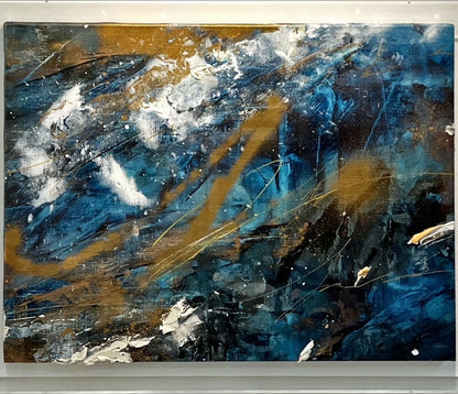 roidworksgallery ayaka nakamura「Song of the twinkling light #1」 アクリル絵の具、メッキ調顏料、キャンバス / Acrylic paint, Plating pigment, Canvas